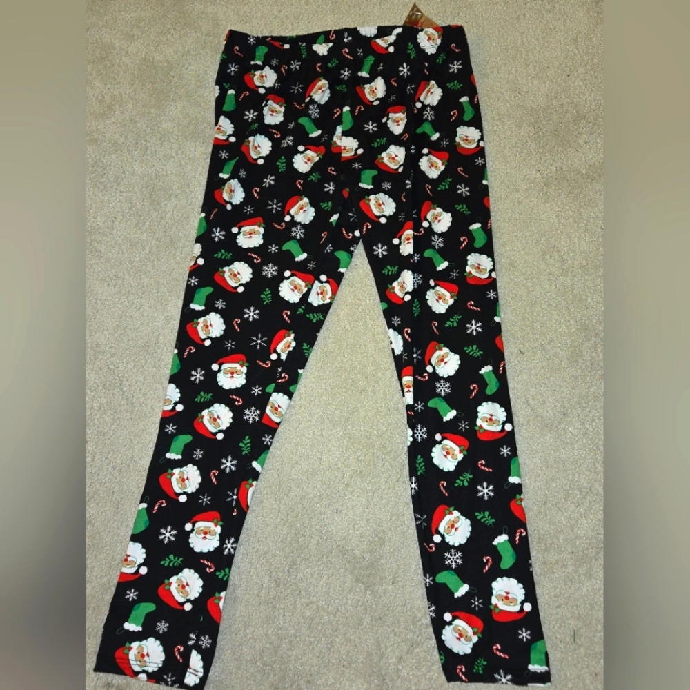 Jollidays Women's Junior Large Santa Print Leggings
